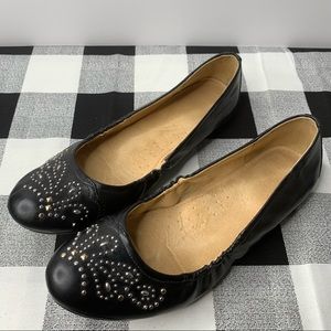 NATURALIZER Unison Black Embellished Ballet Flats